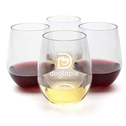 Acrylic Wine Glass w logo 12oz 