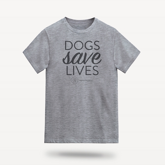 Dogs Save Lives T Shirt SS Gray - FCLTSDSUSDSSSGYLG
