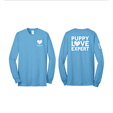 Puppy Love T Shirt Long Sleeve Blue - FCLTSPL01USPLLSBLX2