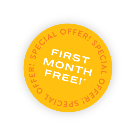 First Month Free Badge