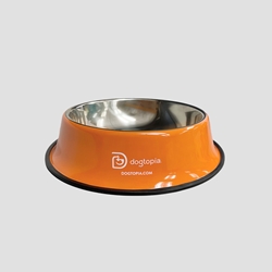 Dog Bowl Small SS Painted Non Skid Rim 
