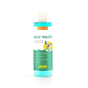 Ear Wash - Daily Dog Ear Cleaner, Gentle, Alcohol Free, Mint Scent 12oz