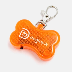 LED Light Up Dog Tag for Visibility at Night