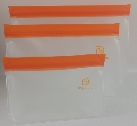Reusable Food Bag, PEVA pack of 3 sizes - SUPBG05ZPPA3P