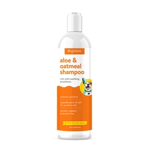Aloe & Oatmeal Soothing Dog Shampoo, Pina Colada Scent, Hypoallergenic 16oz 