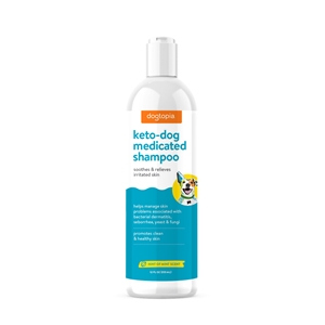 Keto-Dog Medicated Antibacterial & Antifungal Shampoo, Light Mint Scent 12oz