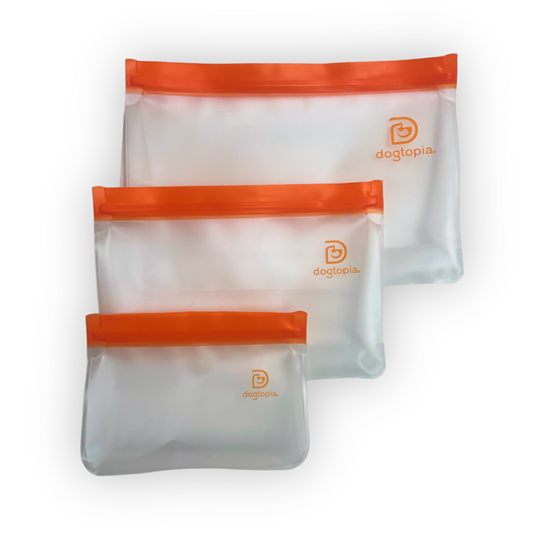 Reusable Food Bag, PEVA pack of 3 sizes - SUPBG05ZPPA3P